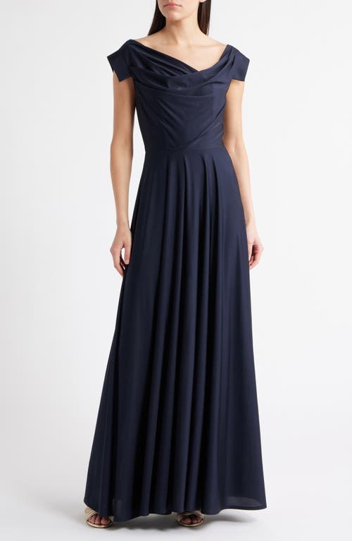 Black Halo Jackie O Satin Gown