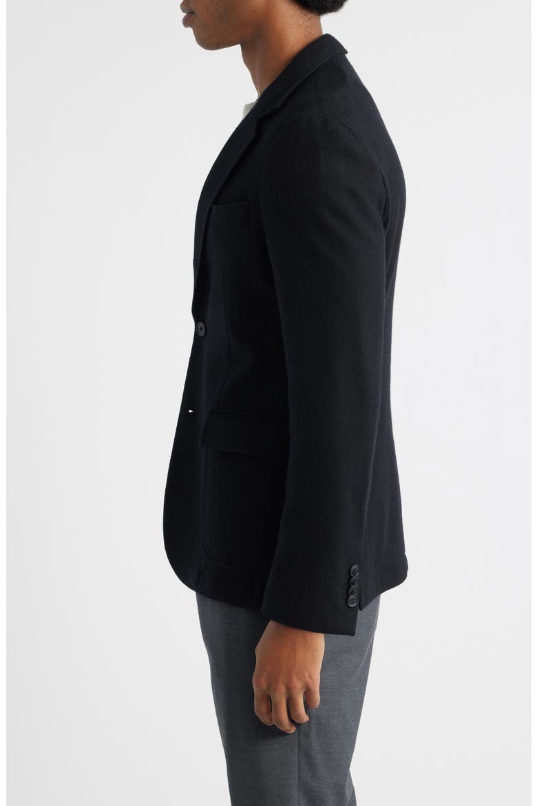 Hanry Slim Fit Felted Wool Blend Sport Coat, Alternate, color, BLACK