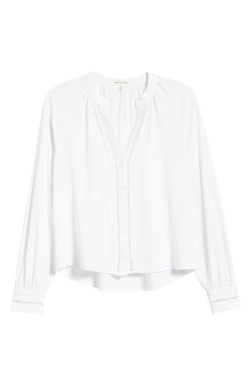 Cloth & Stone Shirred Button-up Shirt In White
