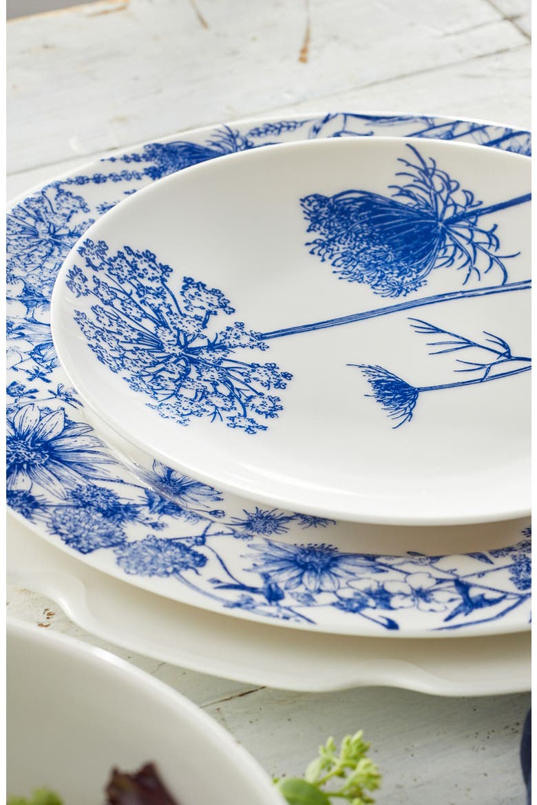 Summer Blues Coupe Salad Plate - Porcelain - Set 4, Alternate, color, BLUE