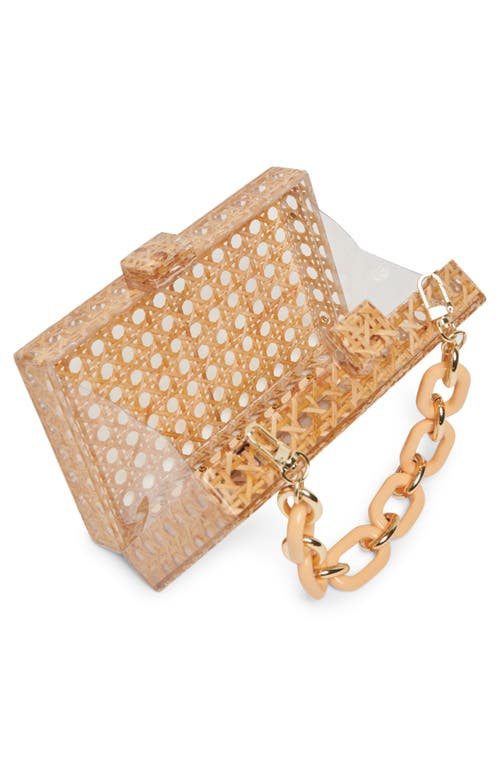Dolce Vita Cane Convertible Clutch In Natural Multi