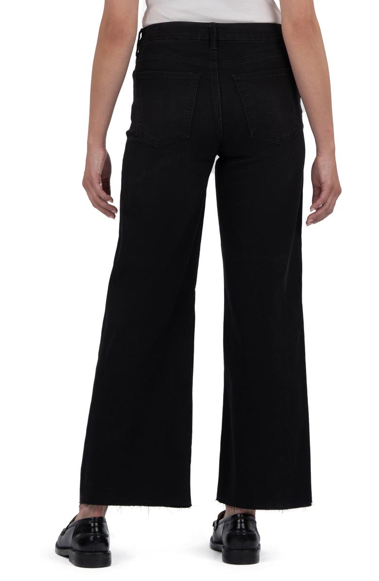 KUT from the Kloth Meg High Waist Raw Hem Wide Leg Jeans, Alternate, color, 