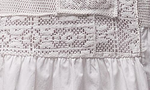 Topshop Patchwork Lace Cotton Minidress In White