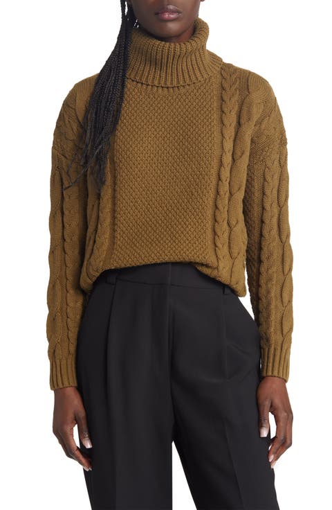 Crockett Cable Turtleneck Sweater