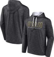 FANATICS Men's Fanatics Heather Charcoal Utah Jazz Fast Break Pullover Hoodie