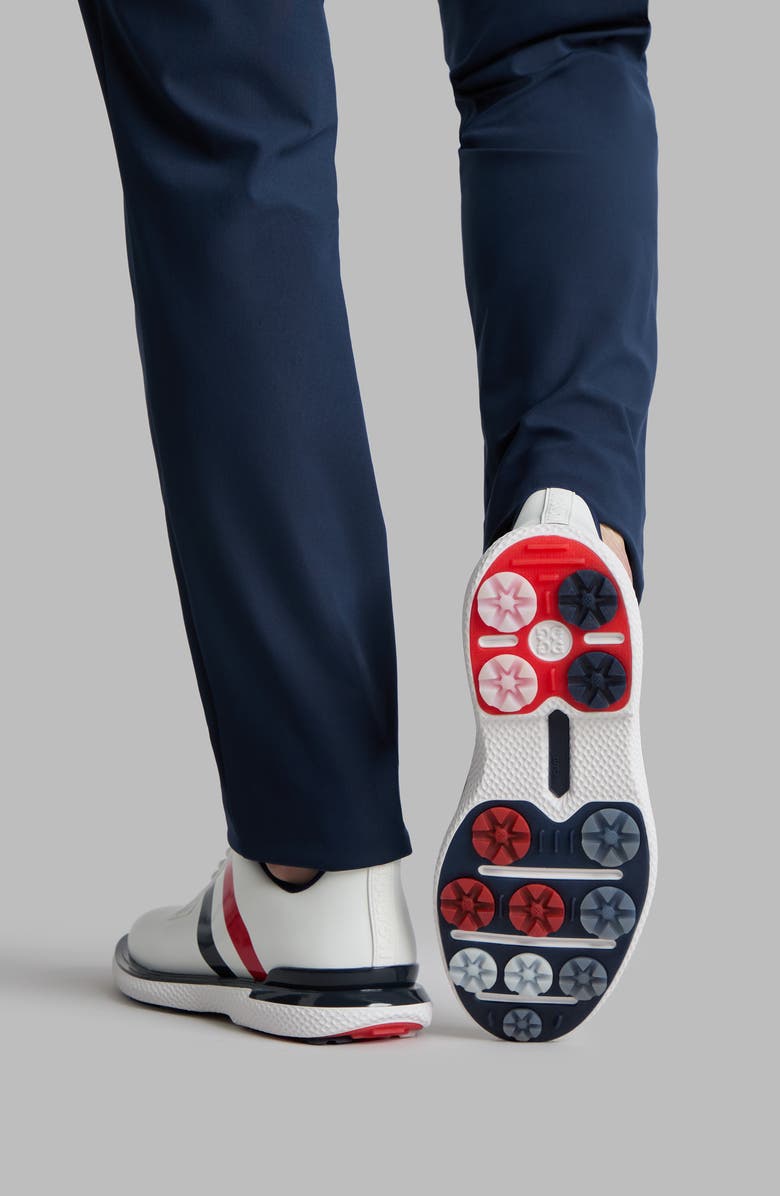 G/FORE Gallivanter Stripe Golf Shoe, Alternate, color, Snow/ Twilight