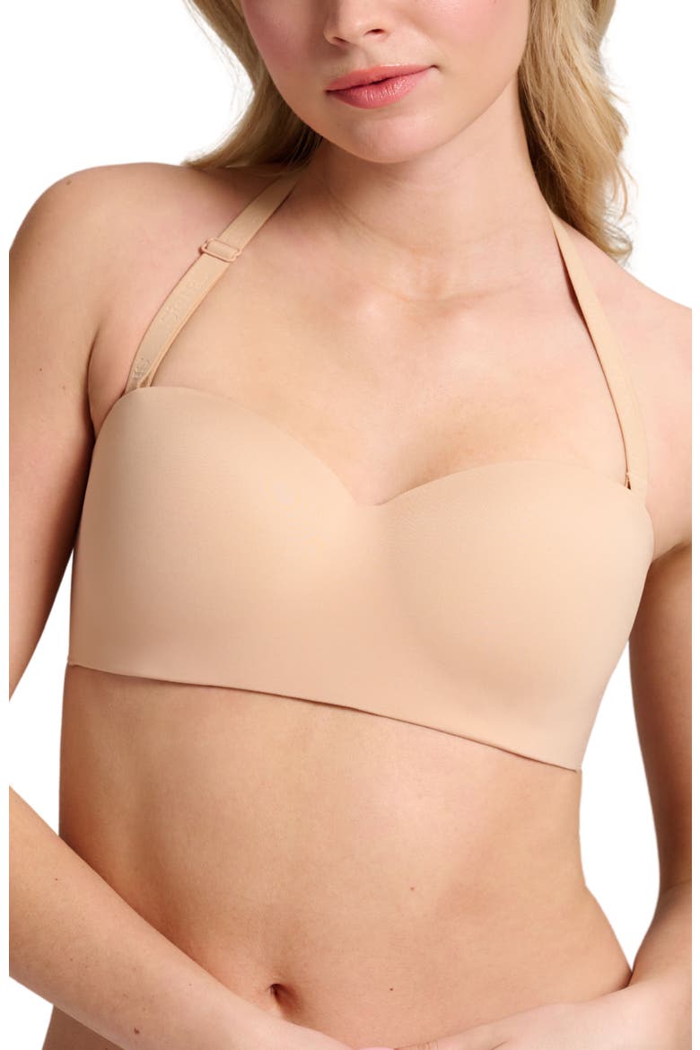 No-Show Strapless Foam Bra, Main, color, Maple Sugar