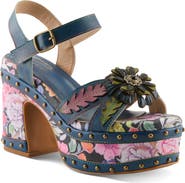 L'Artiste by Spring Step Deckedout Ankle Strap Platform Sandal