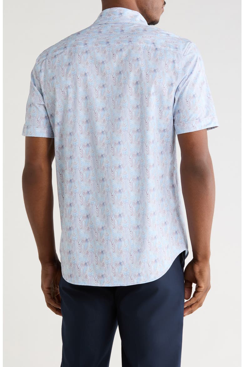 Short Sleeve Woven Shirt, Alternate, color, AIR BLUE
