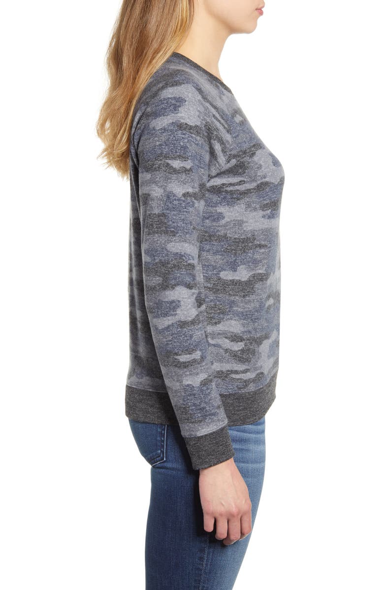 Lucky Brand Camo Crewneck Sweatshirt, Alternate, color,