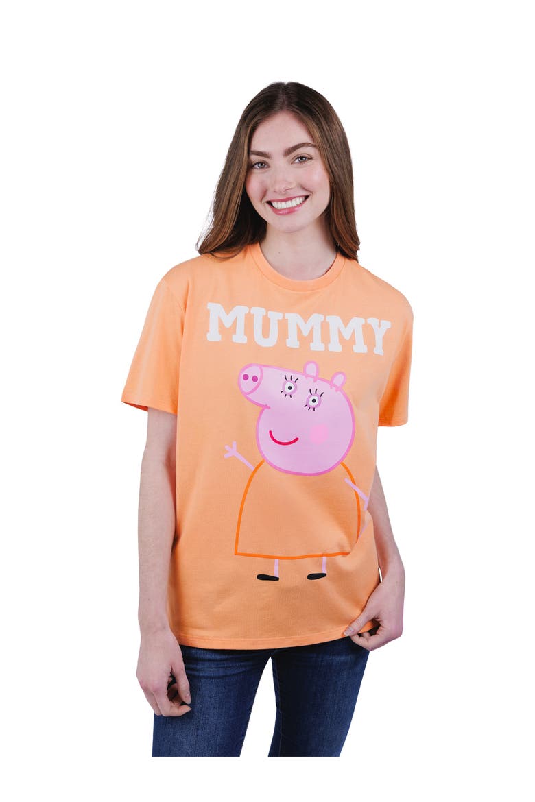 Short Sleeve T-Shirt, Alternate, color, Peach Mummy Pig