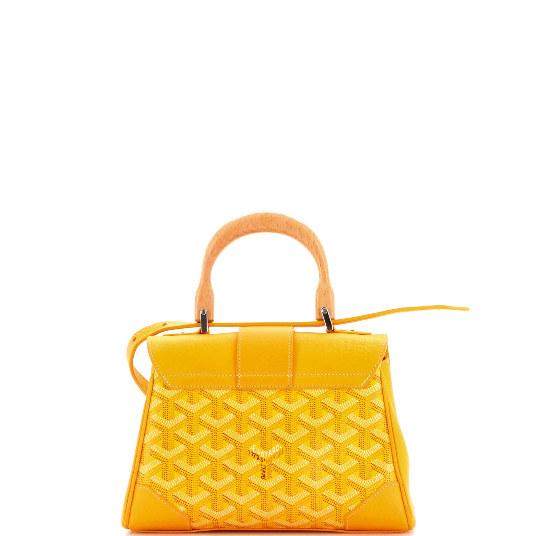 Pre-Owned Goyard Saigon Top Handle Bag Coated Canvas with Leather Mini, Alternate, color, Orange