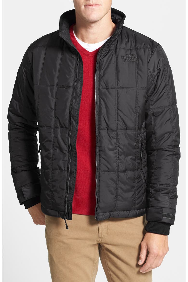 'Olos' Insulated Quilted Jacket, Main, color, TNF BLACK