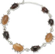 CHLOE AND MADISON Silver Plated Resin Statement Collar Necklace