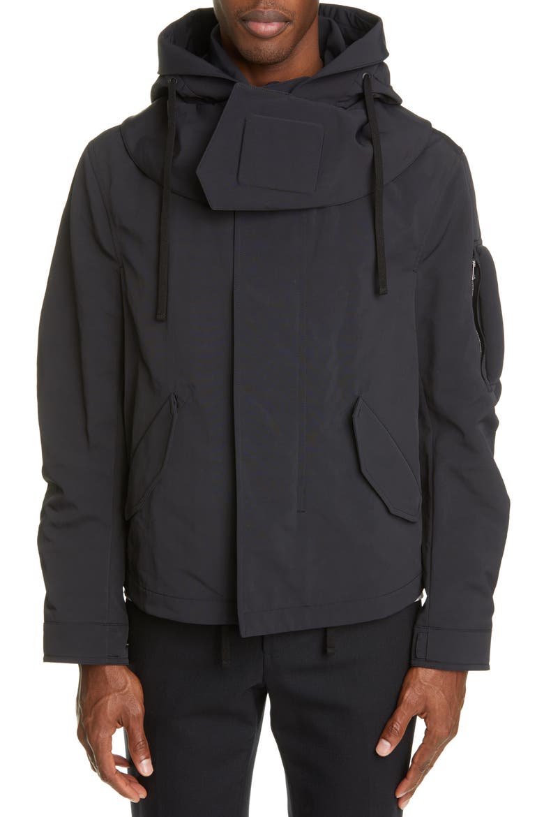 Tech Hooded Jacket, Main, color, BLACK