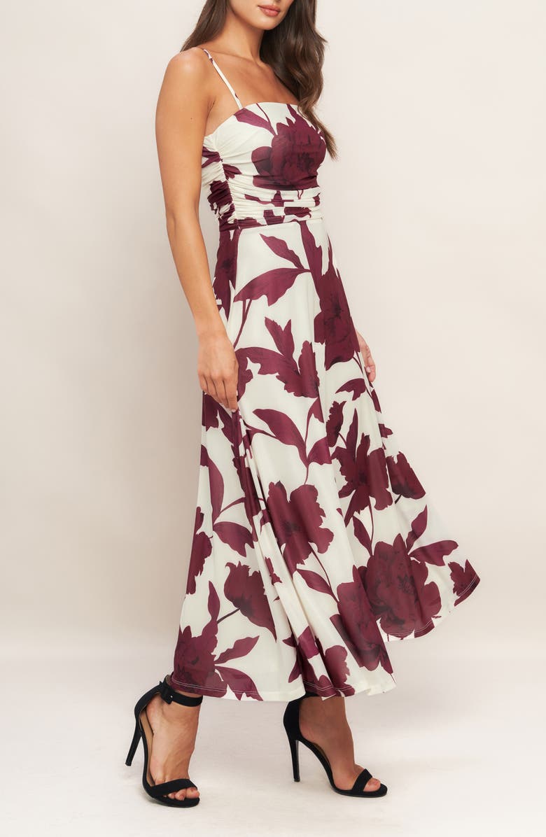 FLYING TOMATO Square Neck Midi Dress, Alternate, color, 