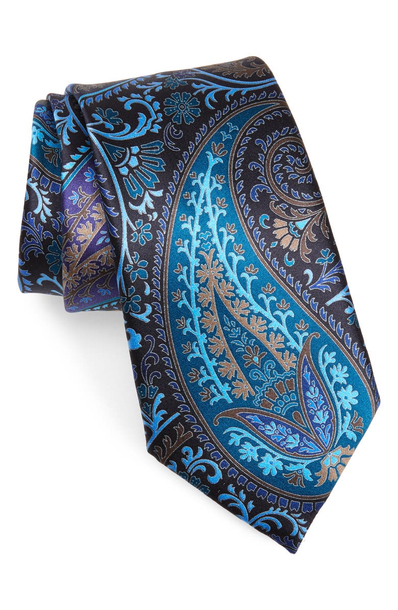 ZEGNA Paisley Silk Tie, Main, color, 
