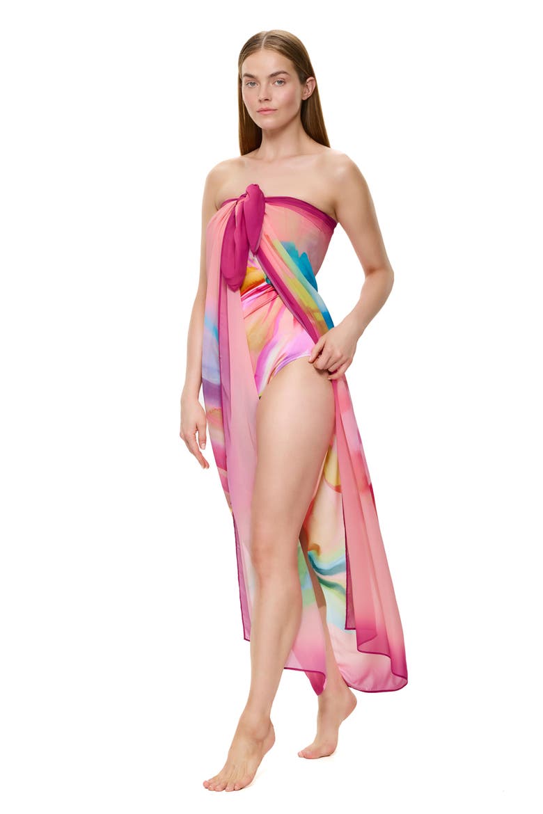 Floral Rhythm Pareo, Alternate, color, Pink-Multi