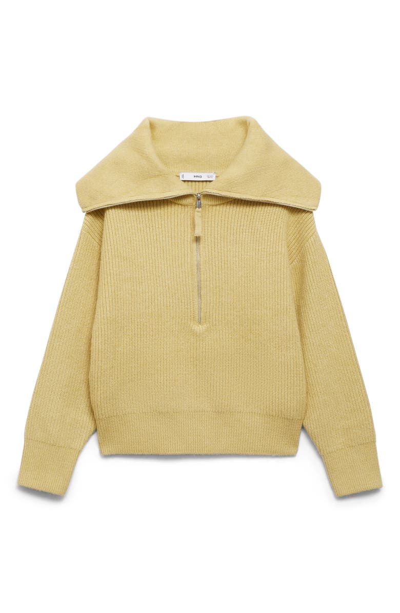 MANGO High Neck Half Zip Sweater, Alternate, color, 