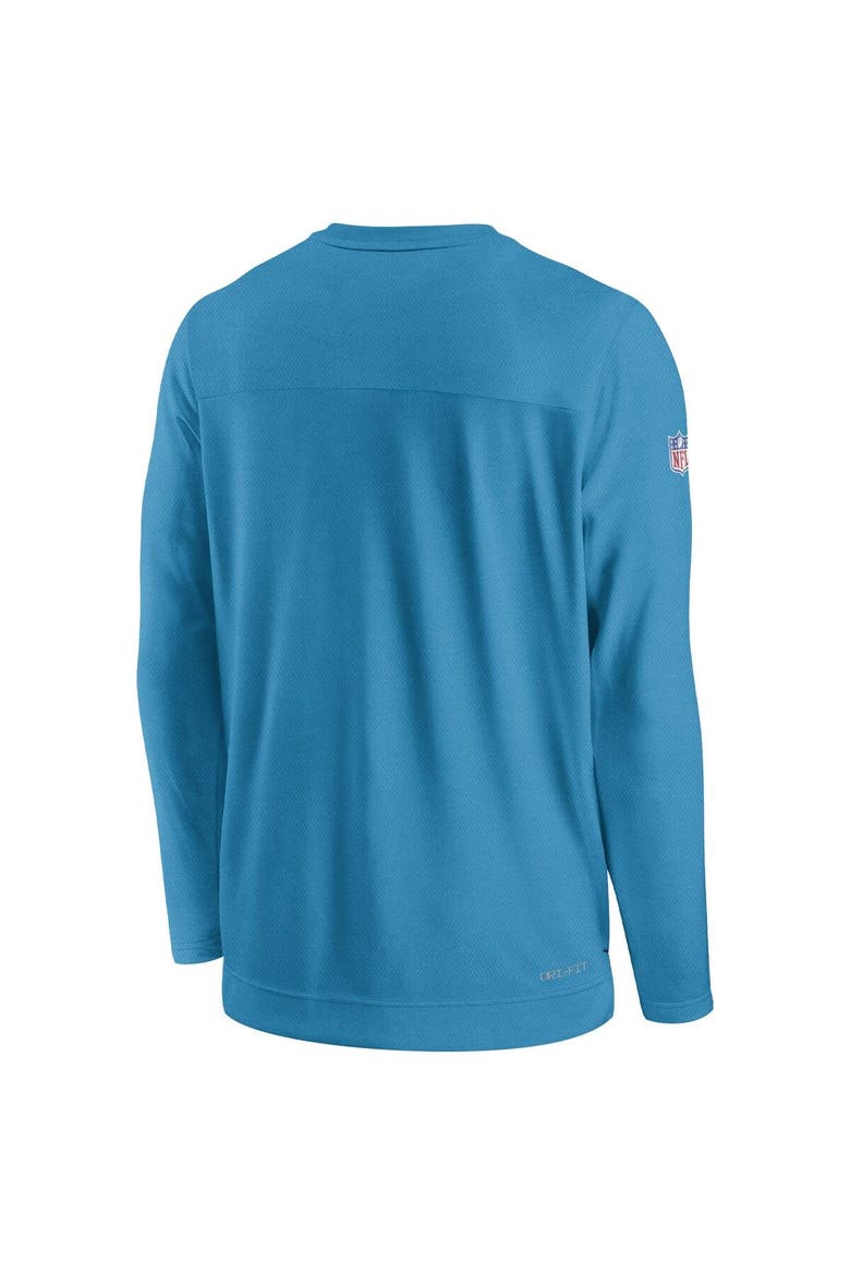 Men's Nike Blue Carolina Panthers Sideline Lockup Performance Long Sleeve T-Shirt, Alternate, color, Blue