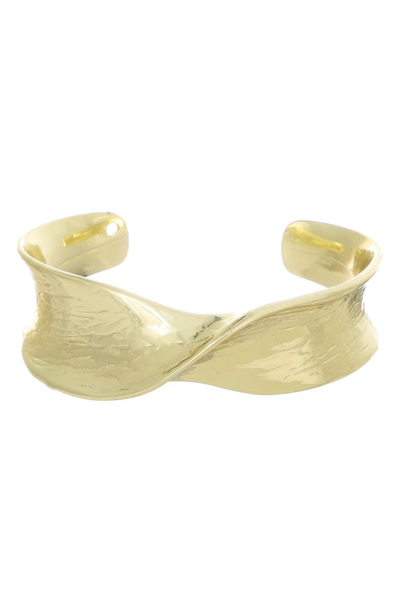 Adornia Twist Cuff Bracelet, Main, color, Gold