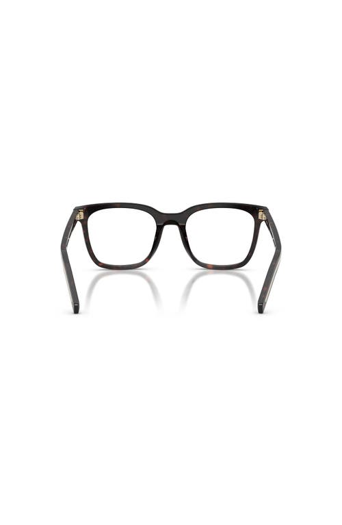 Prada 53mm Rectangle Optical Glasses In Brown