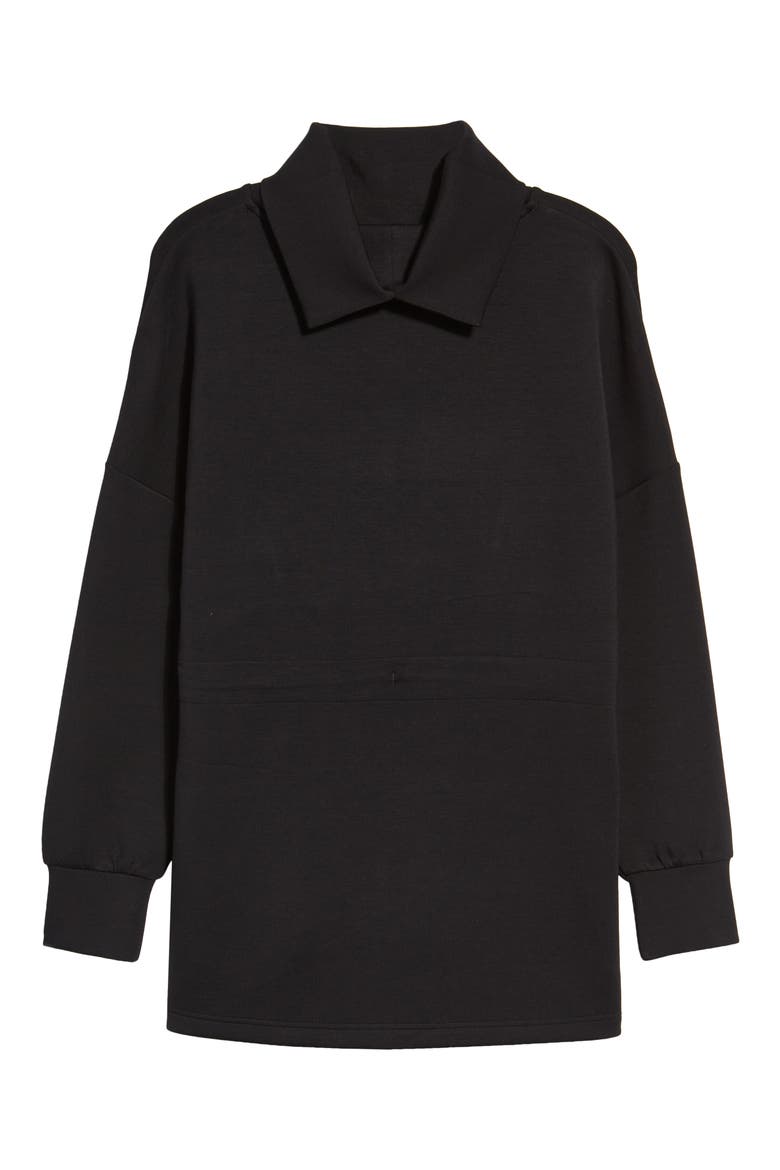 Freya Funnel Neck Sweatshirt, Alternate, color, BLACK