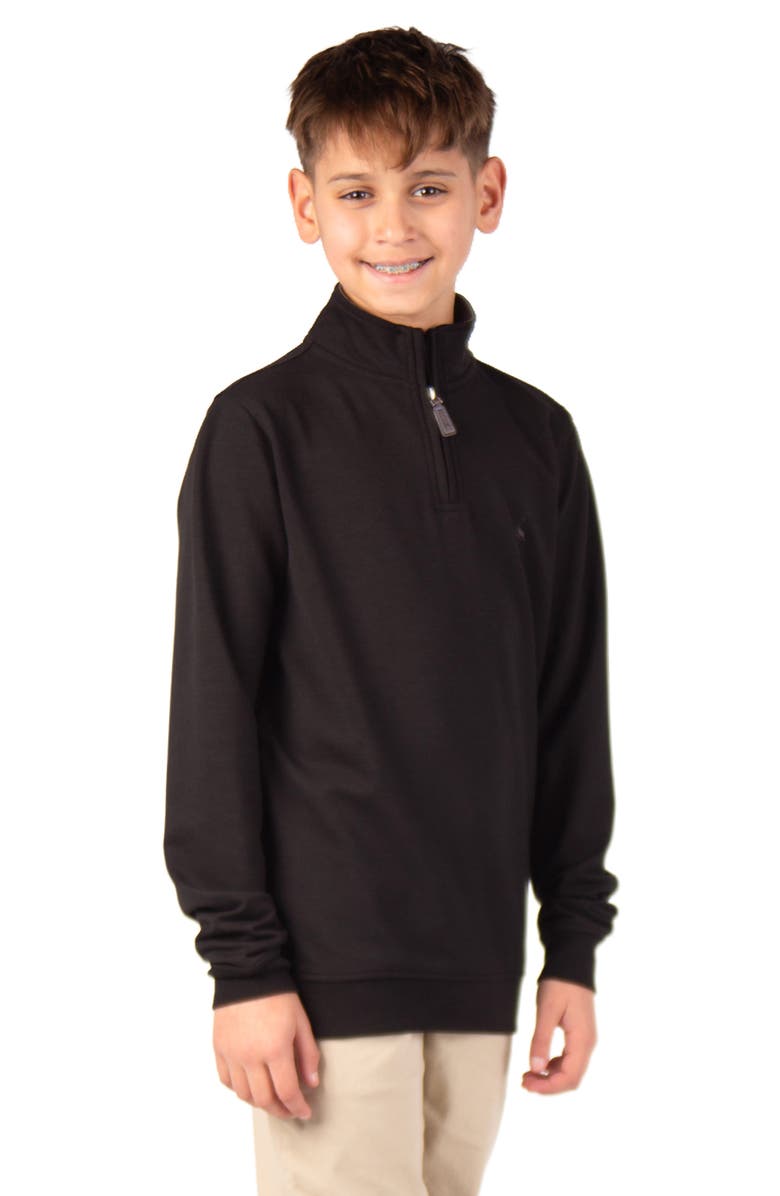 TailorByrd Kids' Fleece Quarter-Zip Pullover, Alternate, color, Black