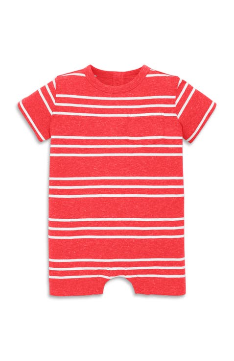 Baby Heathered Pocket Shortie In Stripe