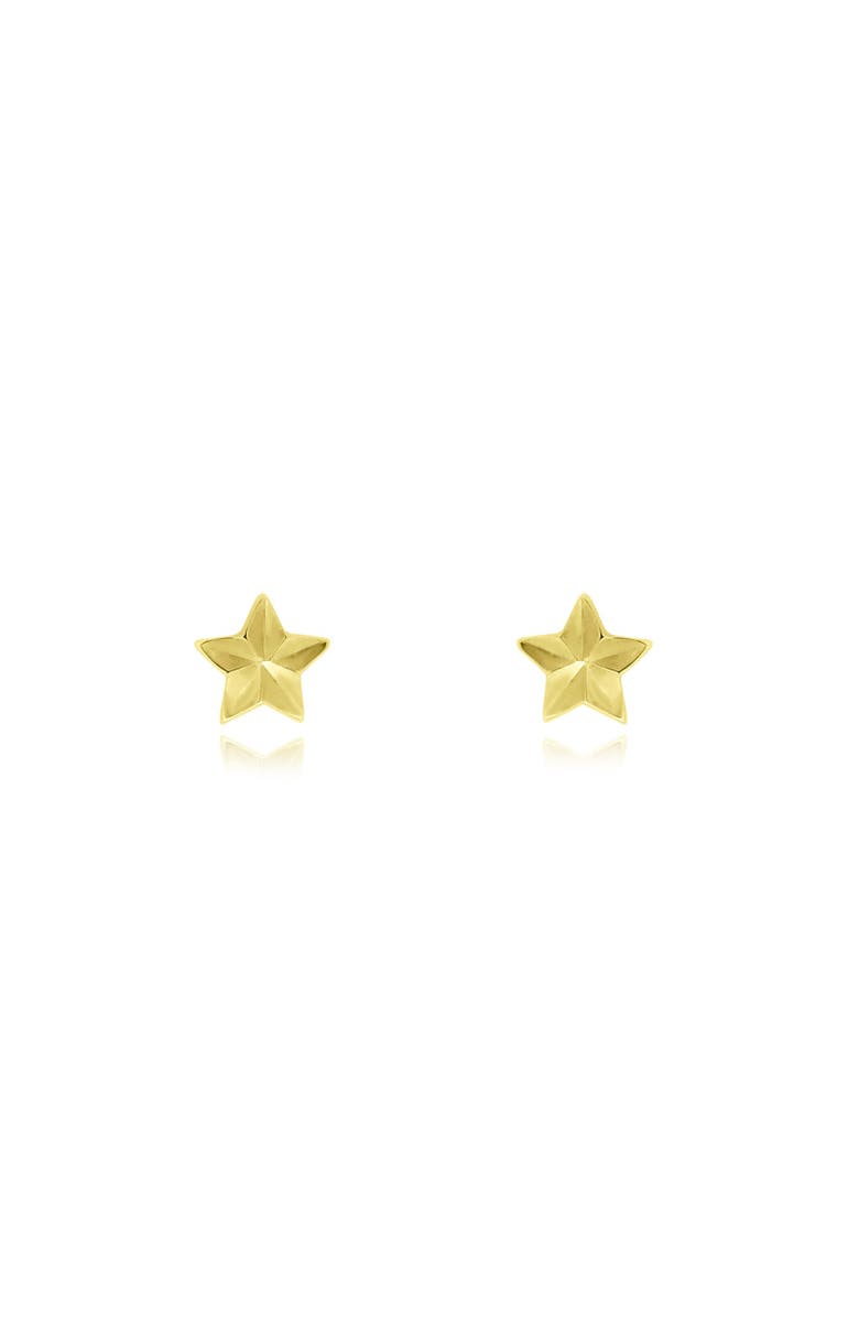 The Lovery Fine Jewelry Fluted Puffy Star Stud Earrings, Alternate, color, Gold