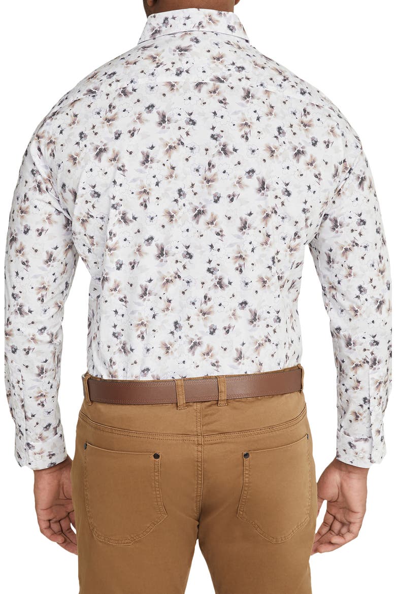 Norton Floral Stretch Button-Up Shirt, Alternate, color, LILAC