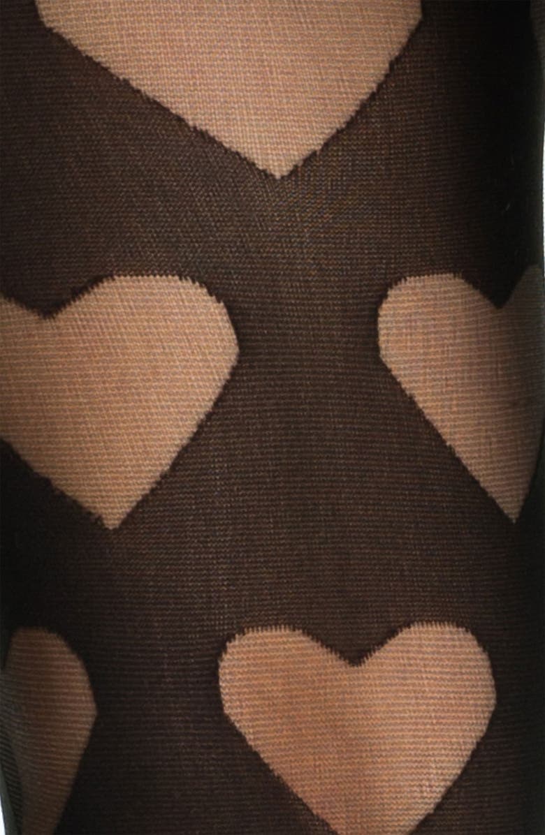 Frenchi <sup>®</sup> Burnout Heart Tights, Alternate, color, 