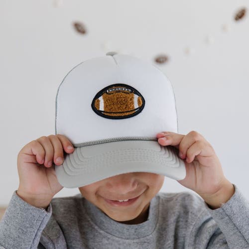 Sweet Wink Football Patch Trucker Hat In Gray