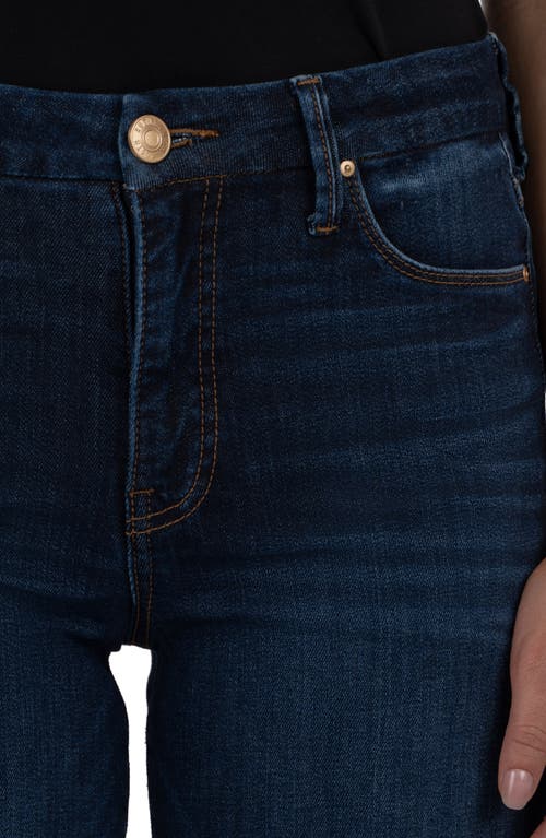 Kut From The Kloth Meg High Waist Raw Hem Wide Leg Jeans In Blue