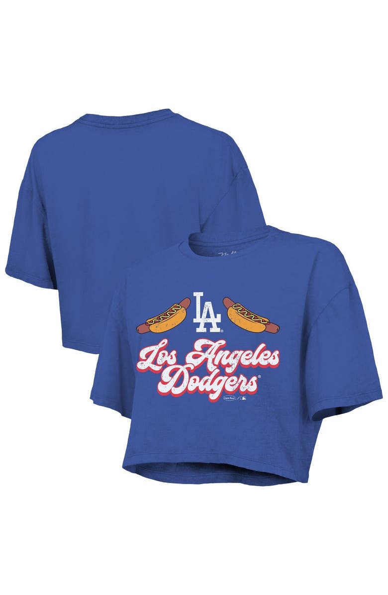 Majestic Threads Women's Majestic Threads Royal Los Angeles Dodgers Boxy Crop T-Shirt, Main, color, Royal