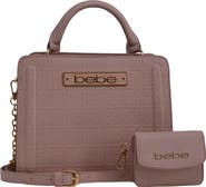 bebe Thea Small Satchel with Card Wallet