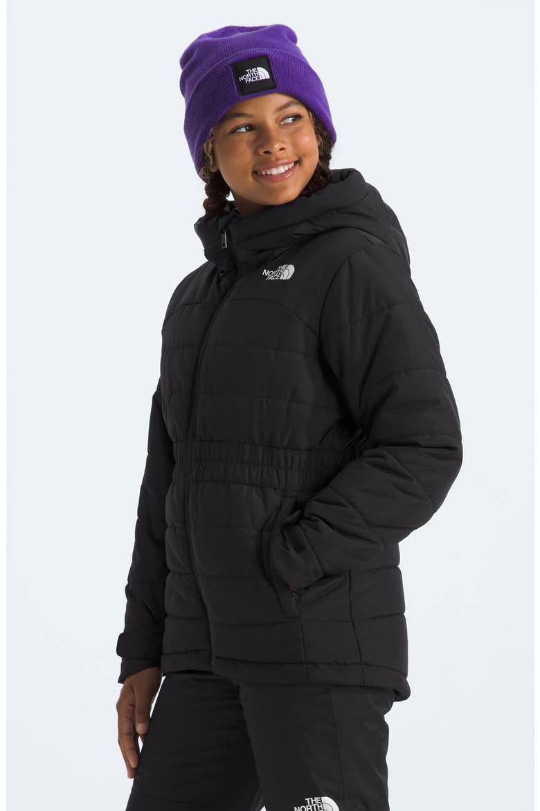 Kids' Zaphira Water Repellent Hooded Snow Jacket, Alternate, color, TNF BLACK