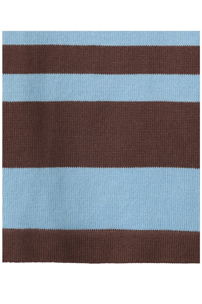 Striped Cotton Blend Polo, Alternate, color, SKY BLUE