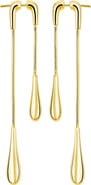 Lucy Quartermaine Double Drop Earrings front and back