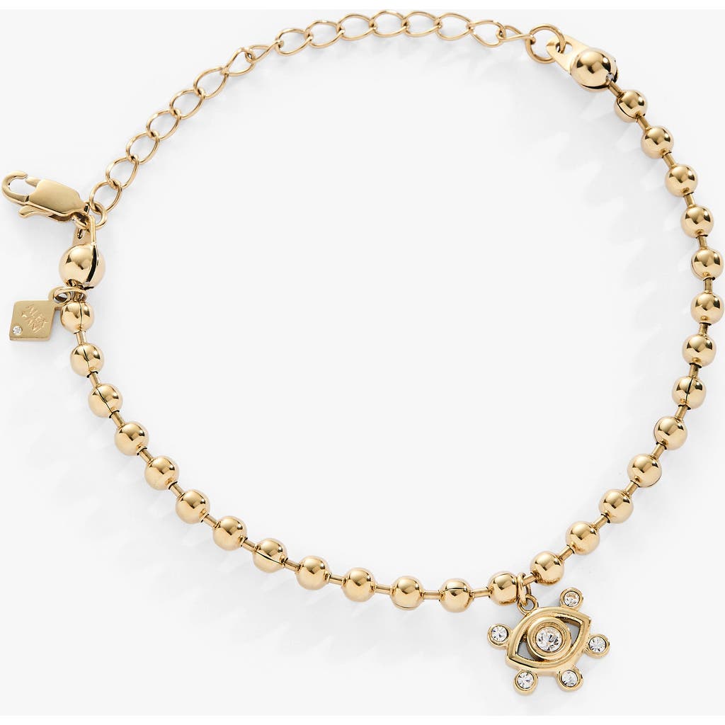 Alex And Ani Evil Eye Ball Chain Bracelet In Gold