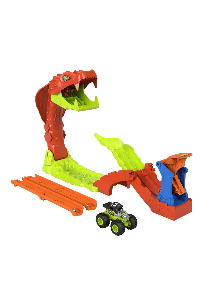 Snake Slam Takedown™ Toy Set & 1 Bone Shaker™ Toy Truck in 1:64 Scale, Alternate, color, NONE