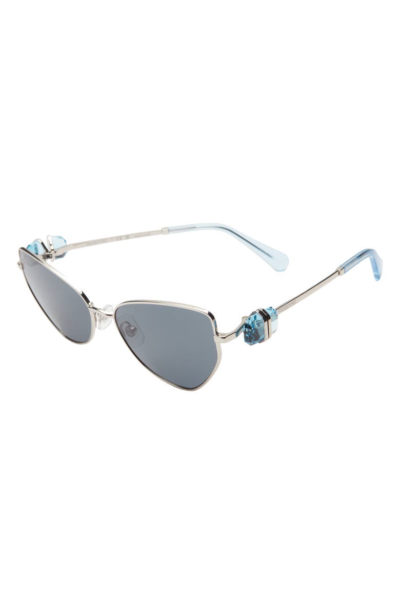 Swarovski 57mm Irregular Butterfly Sunglasses, Alternate, color, 