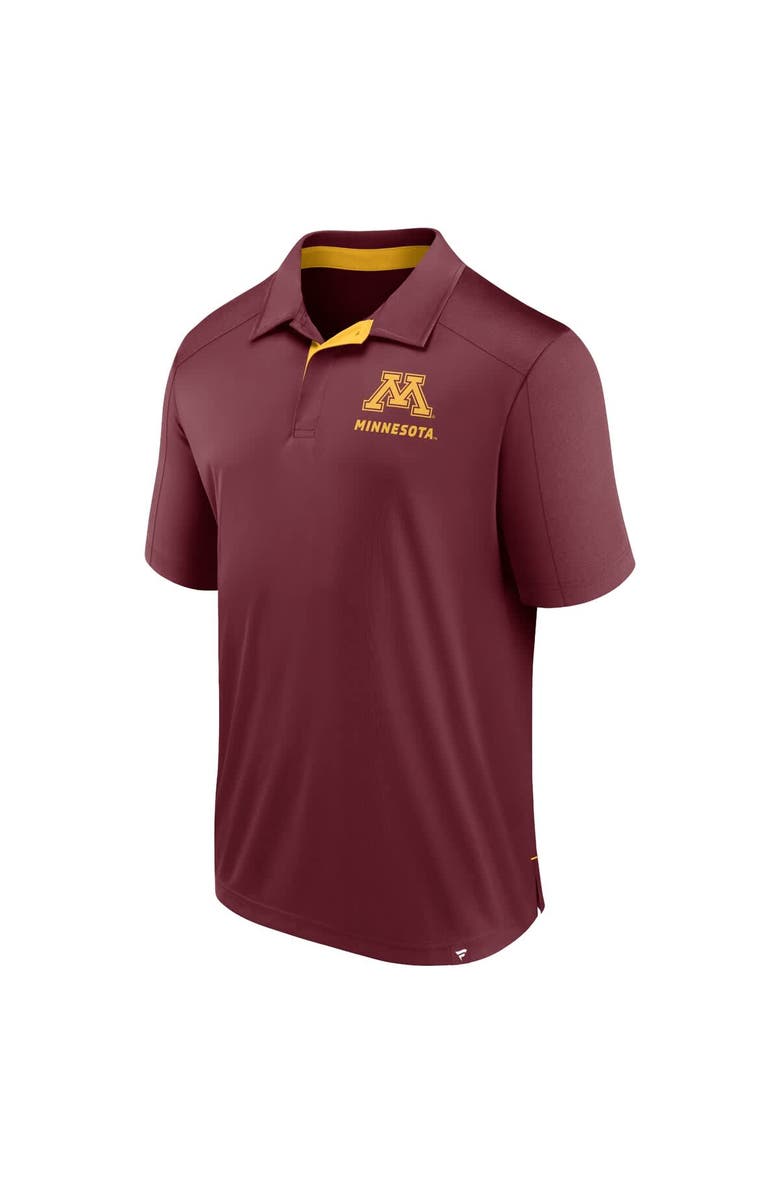 FANATICS Men's Fanatics Maroon Minnesota Golden Gophers Fundamental Defender Polo, Alternate, color, Maroon