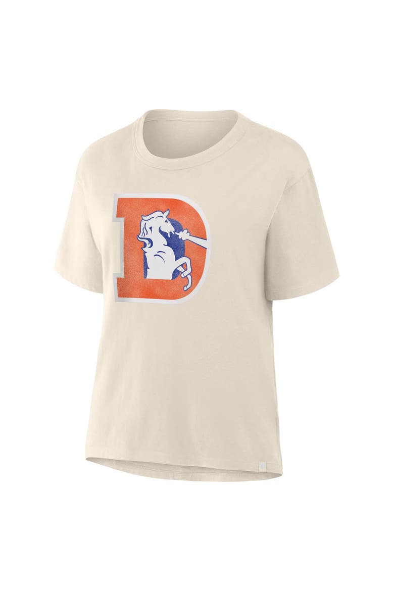 Women's Fanatics Cream Denver Broncos Dove Legacy T-Shirt, Alternate, color, Cream