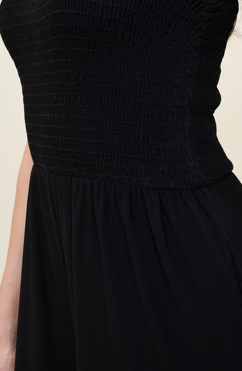 WEST K Smocked Knit Sleeveless Jumpsuit, Alternate, color, Black