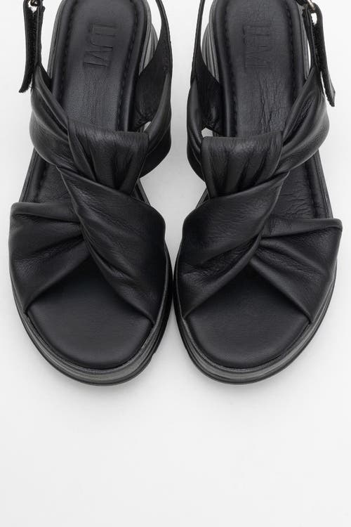 Forever & Always Shoes Oara Leather Sandal In Black