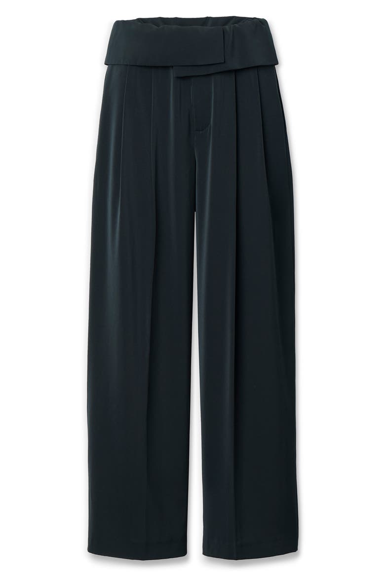 Shania High Waist Wide Leg Pleated Pants, Alternate, color, BLACK