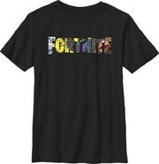 FORTNITE Boy's Fortnite Logo Character Fill  Graphic T-Shirt