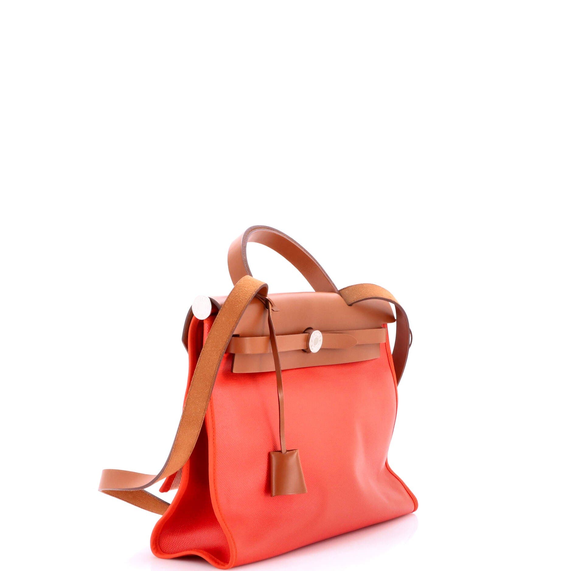 Herbag Zip Berline Vache Canvas and Leather 31, Alternate, color, Orange Poppy