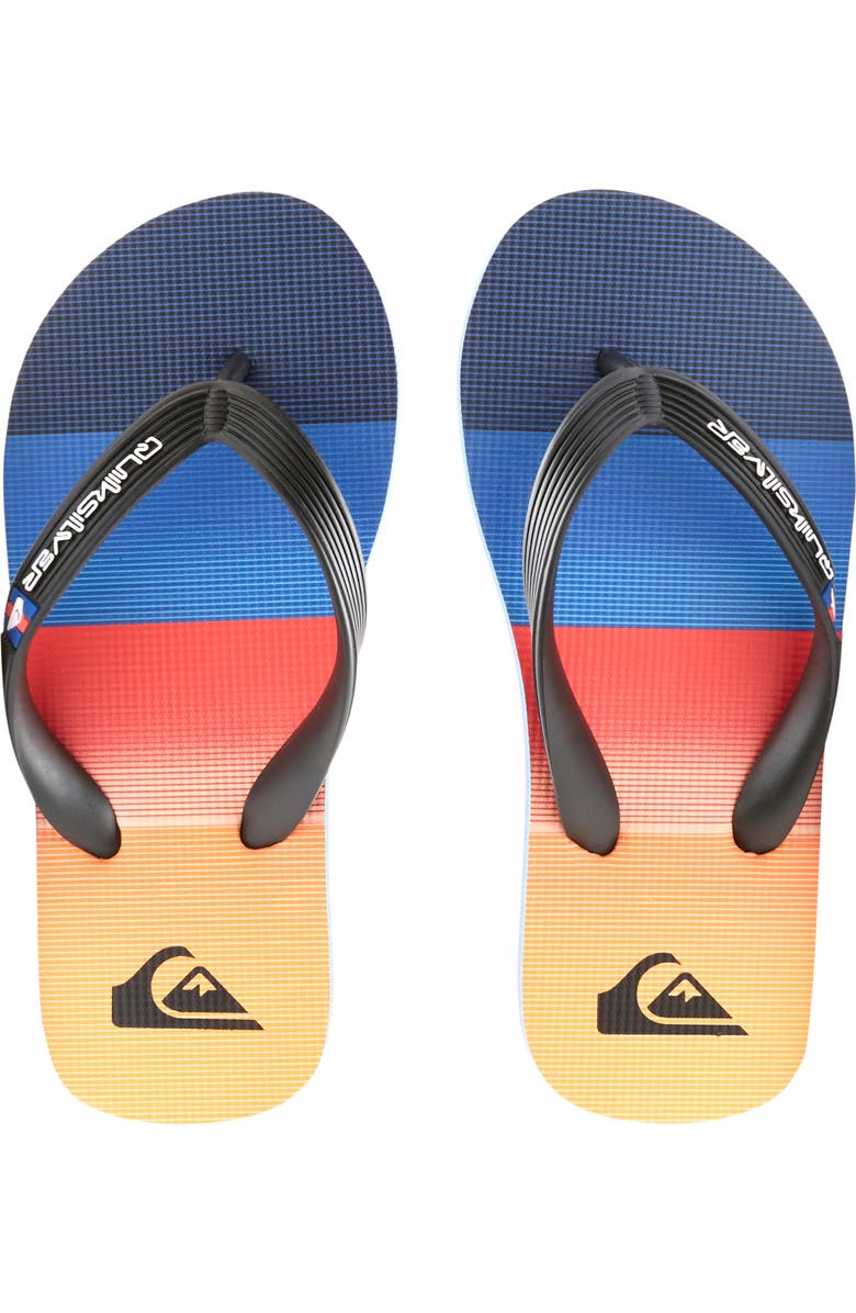 Quiksilver Molokai Art II Flip Flop, Alternate, color, Blue Multi
